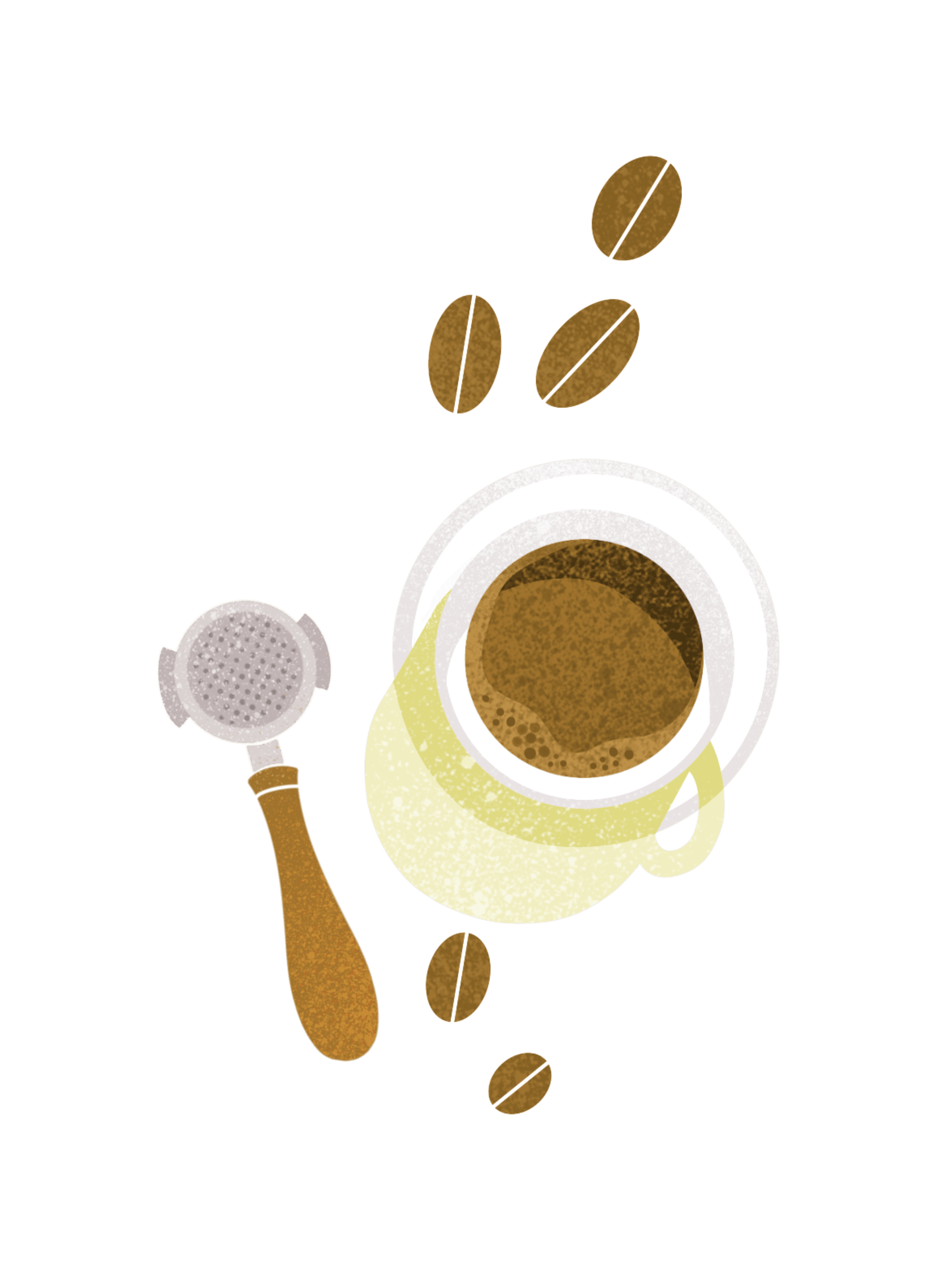 Kaffee-Tasse mit Kaffeebohnen