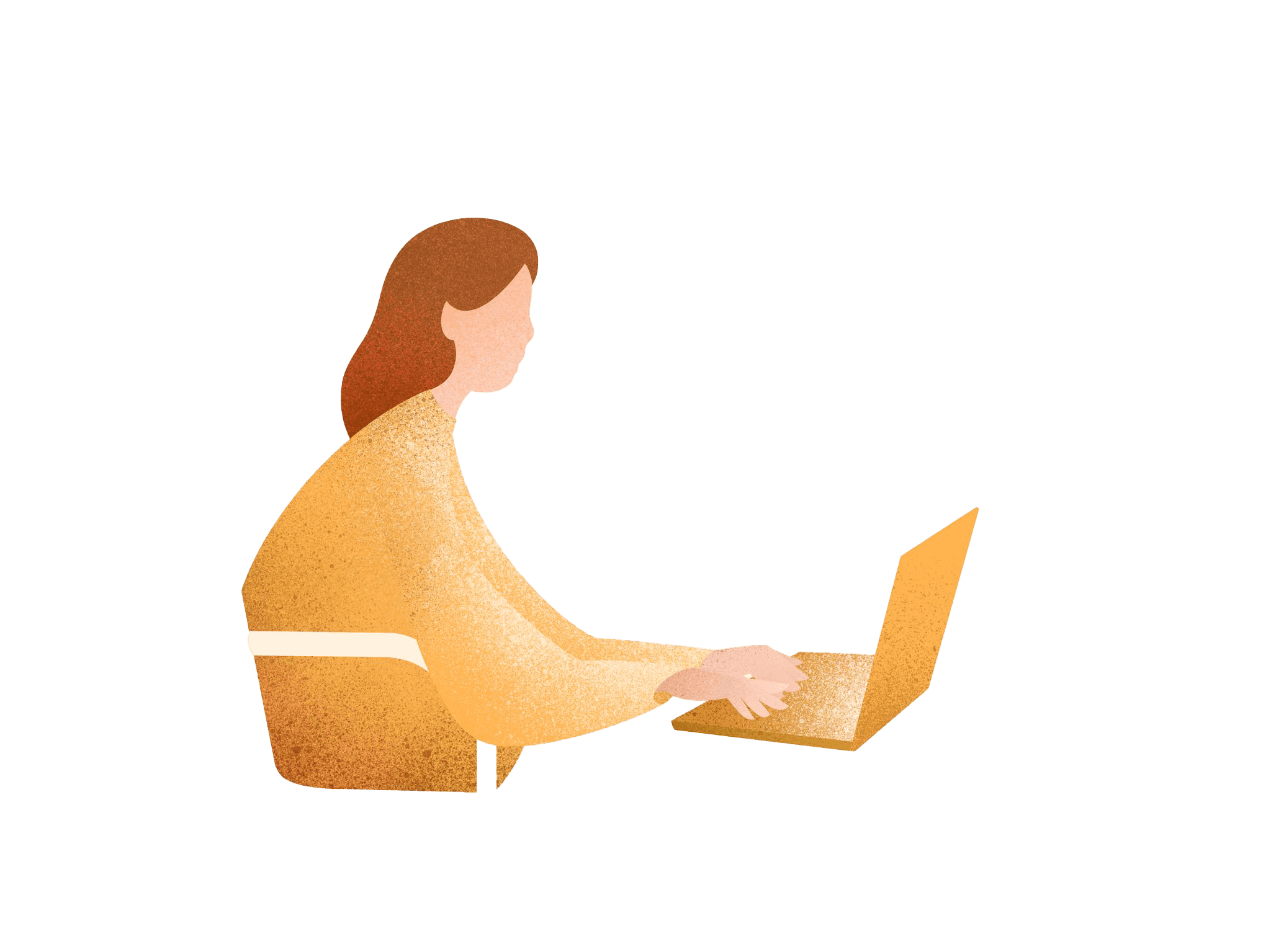 person typing on a laptop